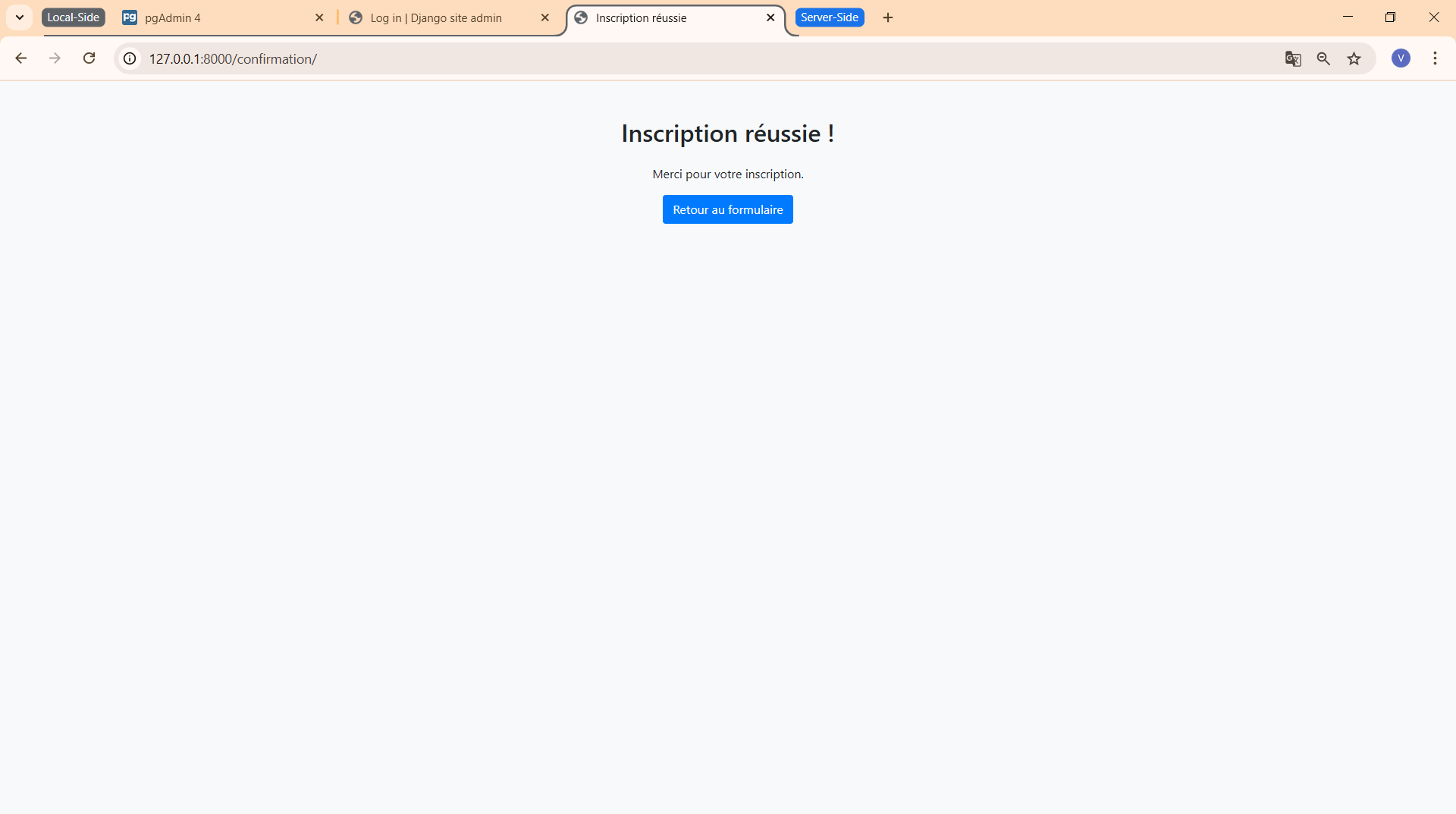 Confirmation Html Pages Développement d’une Application Web pour la Gestion des Inscriptions d ...